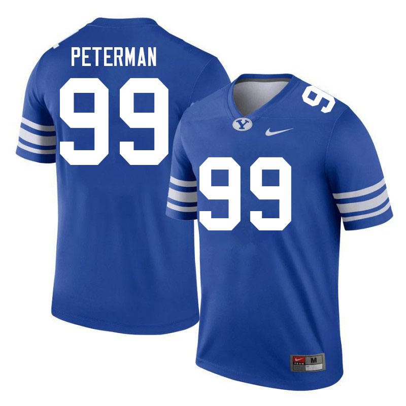 Men #99 Cash Peterman BYU Cougars College Football Jerseys Sale-Royal - Click Image to Close